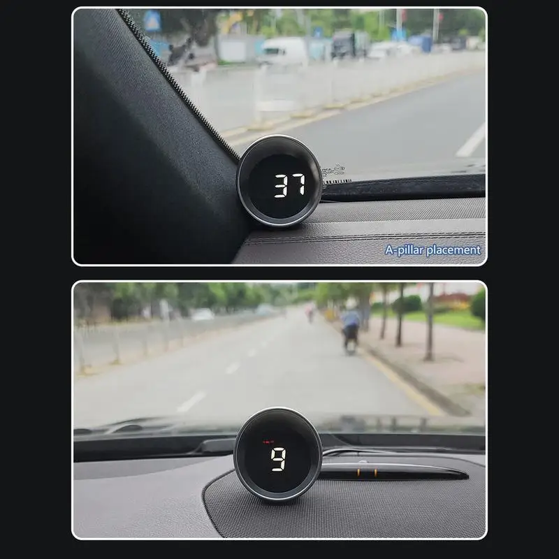 Hud-дисплей Статистика скорости Беспроводной дисплей спидометра автомобиля Измерение скорости по GPS Процесс посеребрения Подходит для грузовых автомобилей Изображение 5