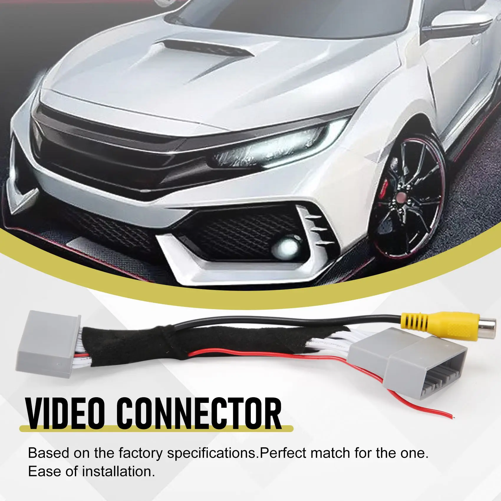 Адаптер Камеры Заднего Вида Автомобиля Жгут Проводов Кабельного Видеоразъема для Honda CRV Civic EXI 2012-2016 Изображение 3