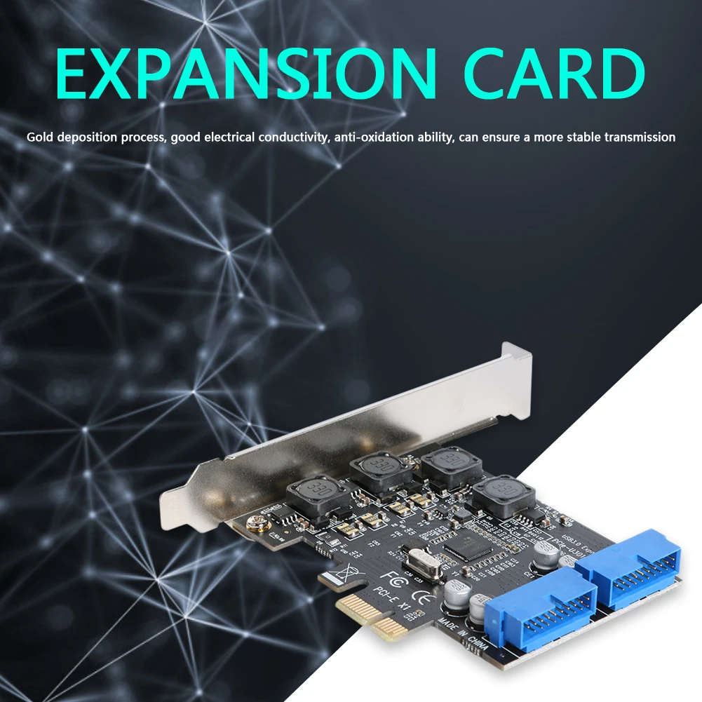 Адаптер с разъемом от PCI-E до 19/20-контактного разъема USB 3.0 Модуль расширения PCI Express Изображение 2