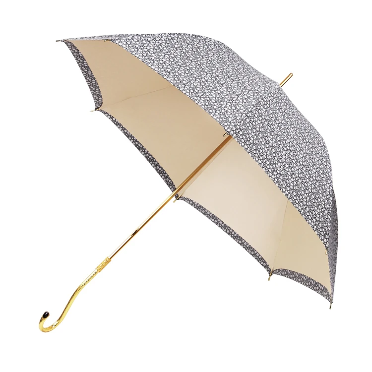 Двойной зонт Broken Flower серии Design с длинной ручкой, роскошный на 30%, двойного назначения от дождя или сияния. Изображение 0