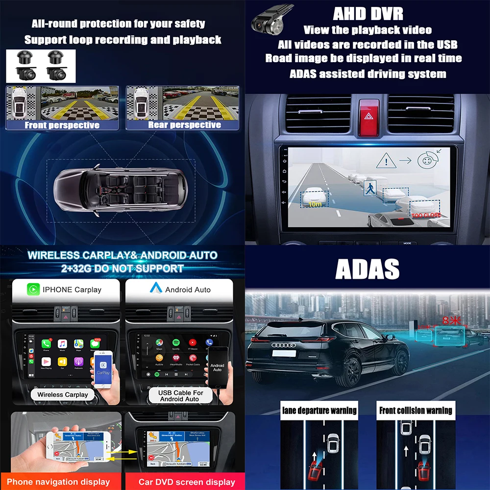 Для BMW Série 3 E90 E91 E92 E93 Навигации нет 2 Din DVD плеер Android 13 Автомагнитола Мультимедиа Видео GPS Изображение 1