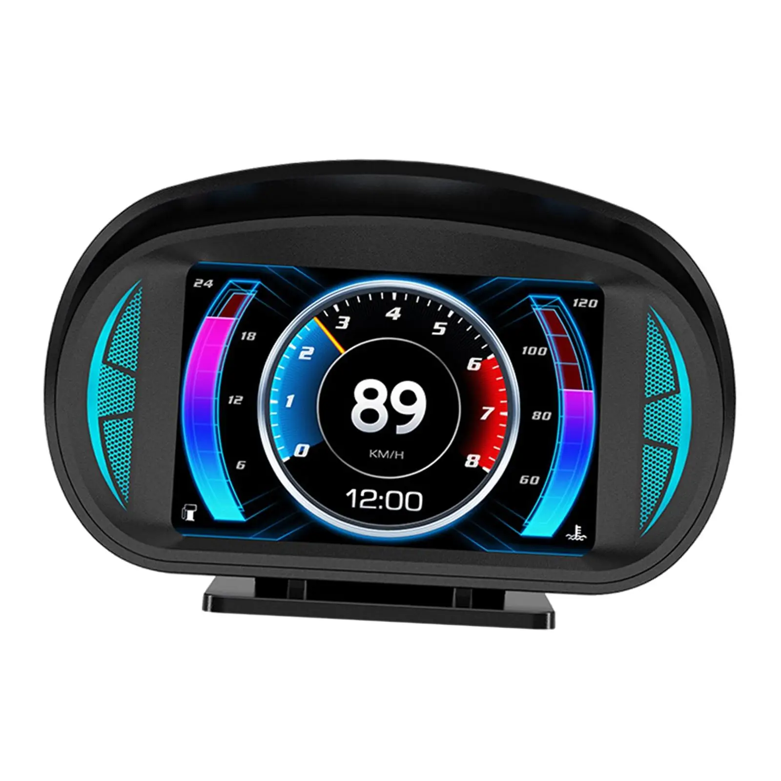 Индикатор превышения скорости автомобиля, сигнализация о превышении напряжения, расход топлива, обороты двигателя, ЖК-дисплей, датчик OBD / GPS, цифровой спидометр Изображение 0