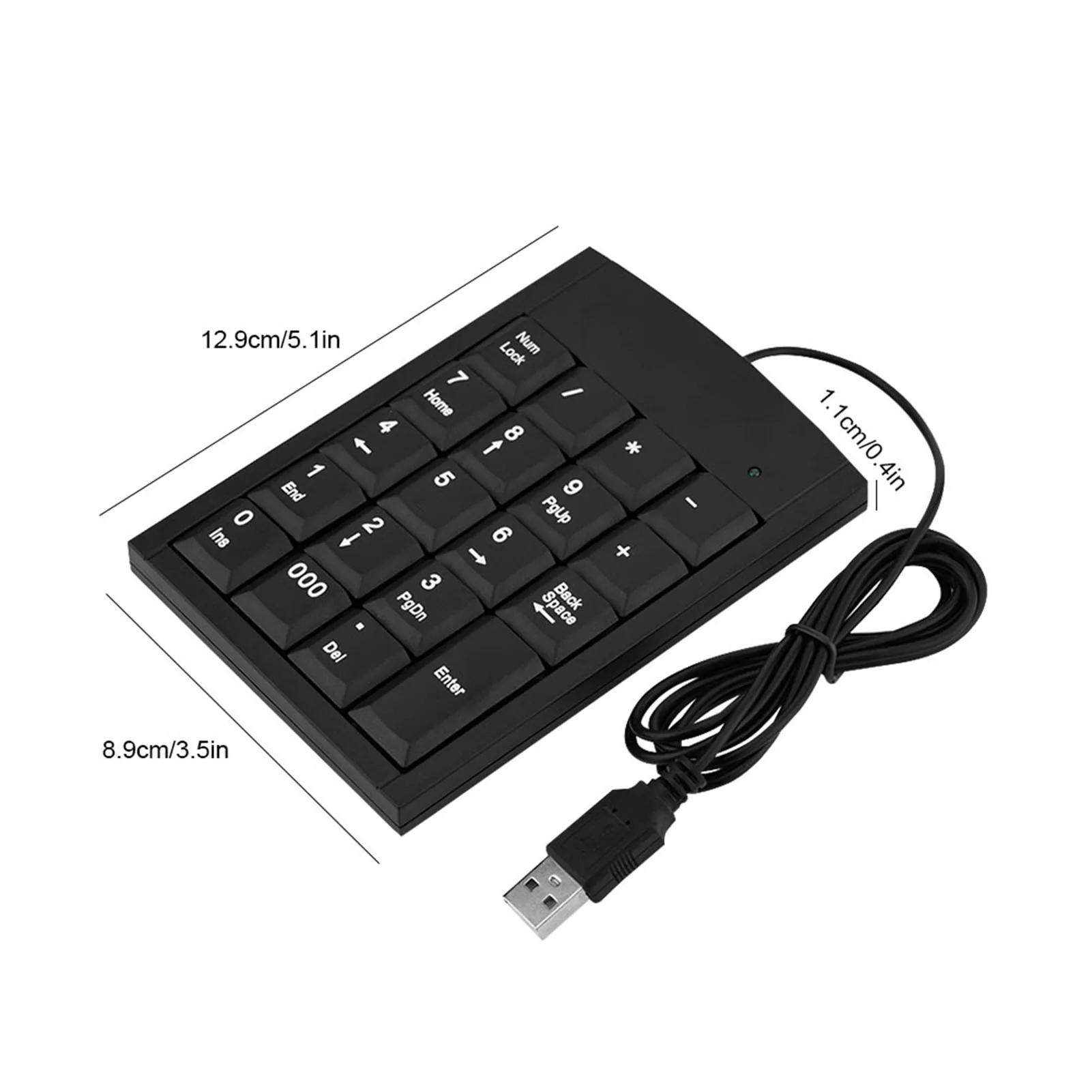 Компактная цифровая клавиатура USB для ноутбука - удобная и простая в использовании мини-цифровая клавиатура Изображение 1