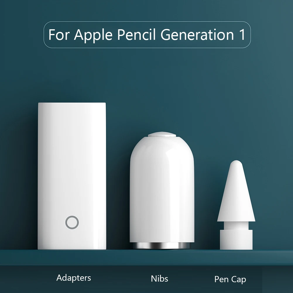 Наборы наконечников Магнитный колпачок для карандаша 3-в-1 Адаптер для зарядки Подключи и играй Встроенный смарт-чип Легкий для Apple Pencil 1 Изображение 4