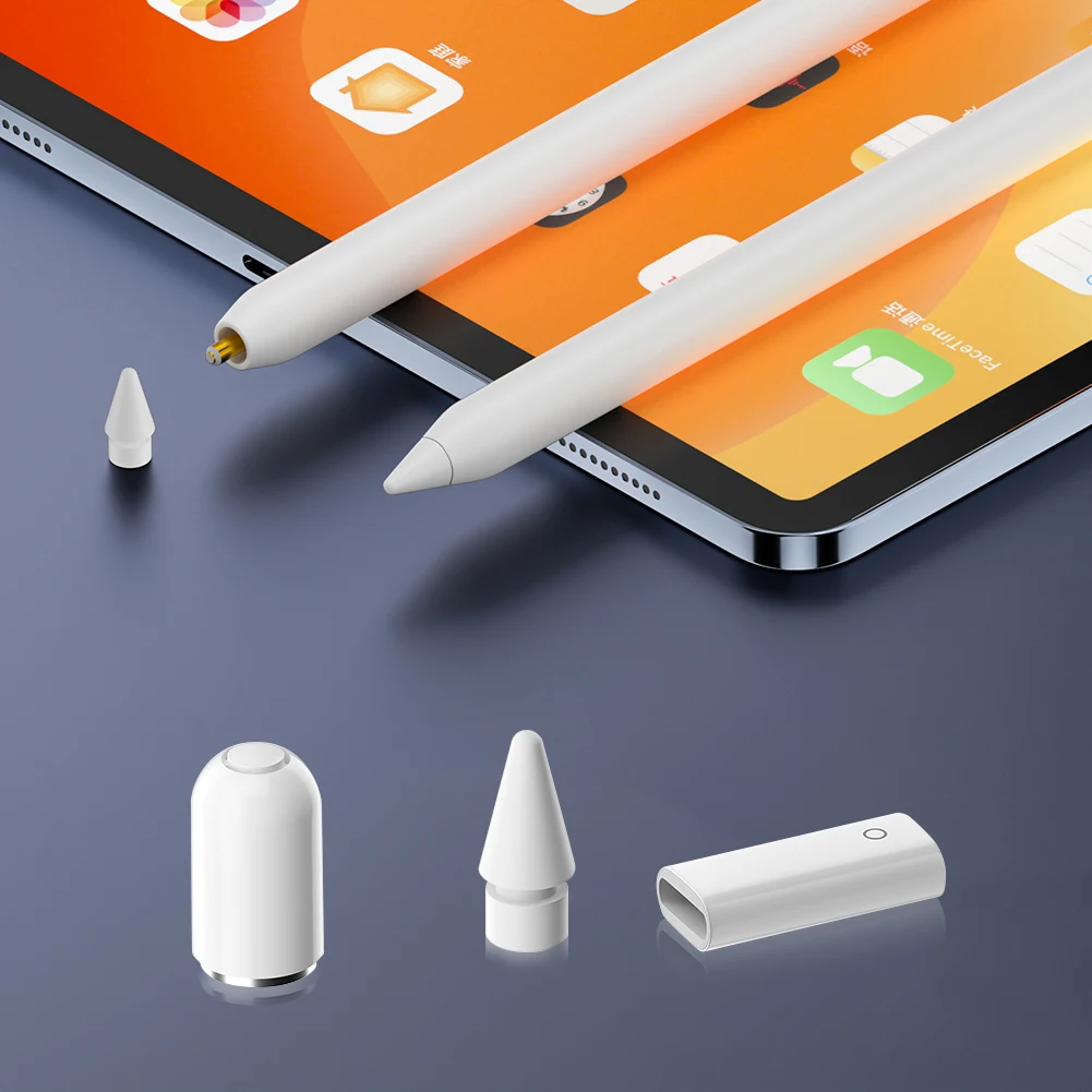 Наборы наконечников Магнитный колпачок для карандаша 3-в-1 Адаптер для зарядки Подключи и играй Встроенный смарт-чип Легкий для Apple Pencil 1 Изображение 5
