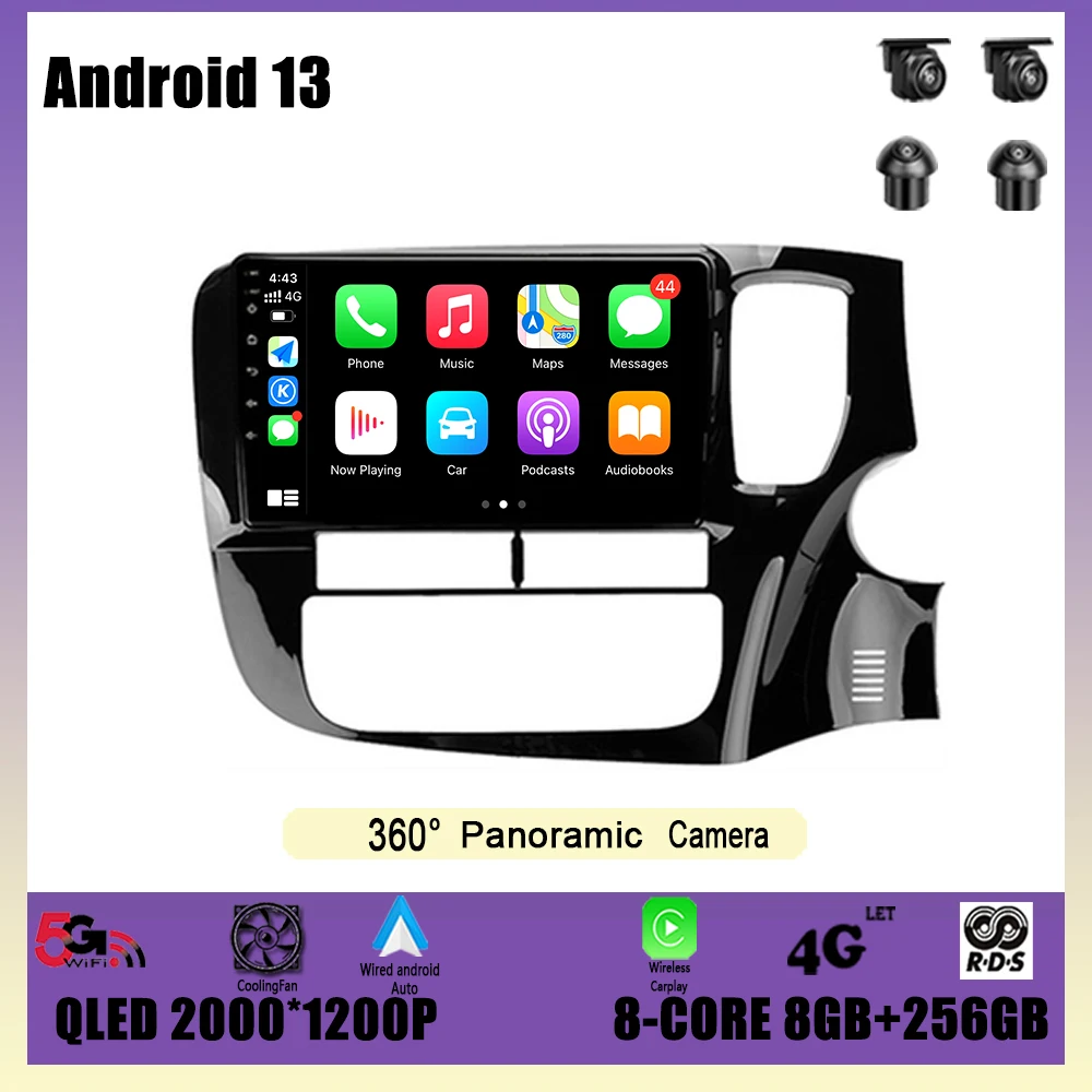 Навигация GPS DSP Carplay WIFI Автомобильный Радио Мультимедийный Плеер Android 13 Для Mitsubishi Outlander 3 GF0W GG0W 2012-2018 Изображение 0