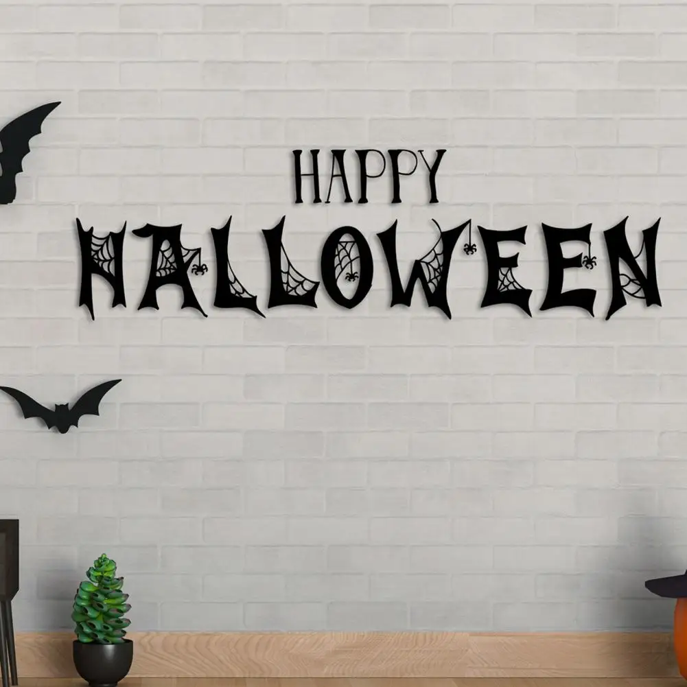 Наклейки на стену на Хэллоуин Наклейки на стену Украшения гаражных ворот на Хэллоуин Магнитные 3D наклейки с летучей мышью и пауком-призраком с привидениями для Изображение 4