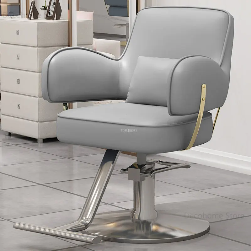 Парикмахерские кресла из нержавеющей стали, Салонная мебель, Парикмахерские салоны, Специальные Парикмахерские кресла, Подъемное Парикмахерское кресло Nordic Beauty Salon Изображение 2