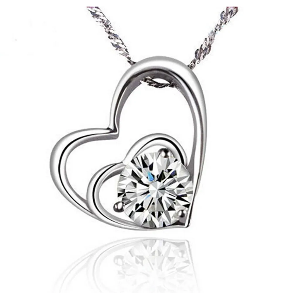 Ювелирное ожерелье в виде сердца, женская цепочка, ожерелья с двойными подвесками, подвески Изображение 3