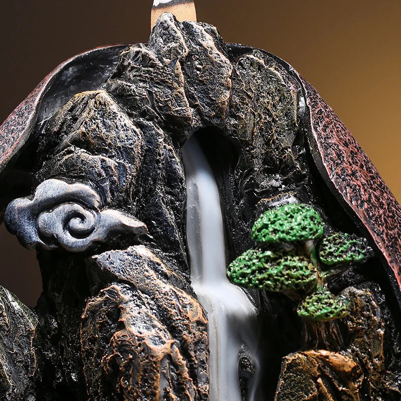 Альпийская горелка для благовоний с обратным потоком проточной воды, большая горелка из сандалового дерева, украшения для дзен-ароматерапии из агарового дерева в помещении Изображение 4