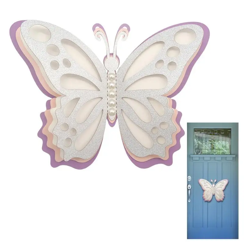 Наклейки с бабочками на стены, съемные 3D наклейки с бабочками на стены, обои с бабочками для тематической вечеринки в честь Дня рождения ребенка Изображение 0