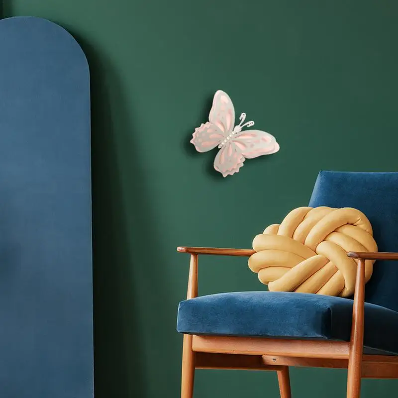 Наклейки с бабочками на стены, съемные 3D наклейки с бабочками на стены, обои с бабочками для тематической вечеринки в честь Дня рождения ребенка Изображение 2